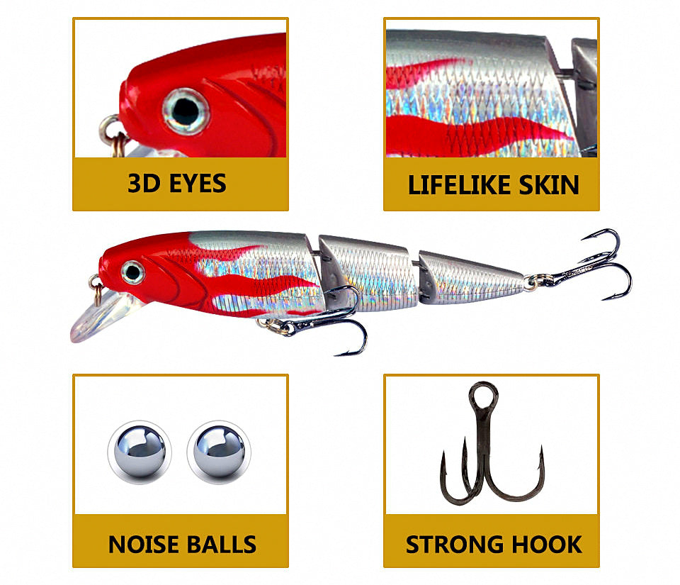 Three-Section Jointed Minnow, 10.5 cm (4.1 in) 15 g (0.53 oz) – product photo