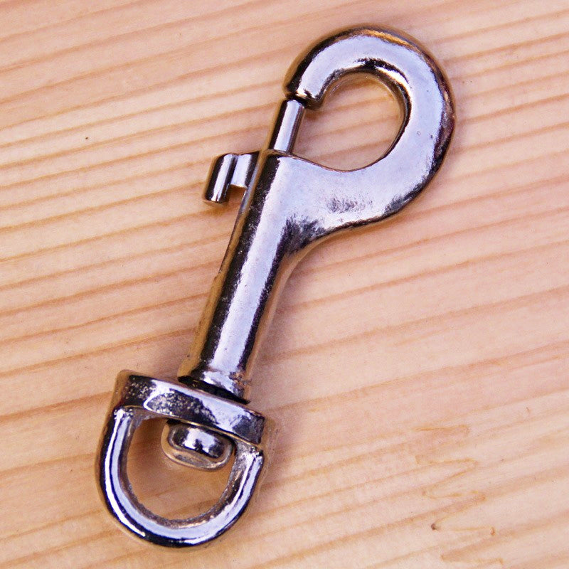 Swivel Snap Hook, Metal Bolt Clip, Silver, Sizes S-XL – product photo