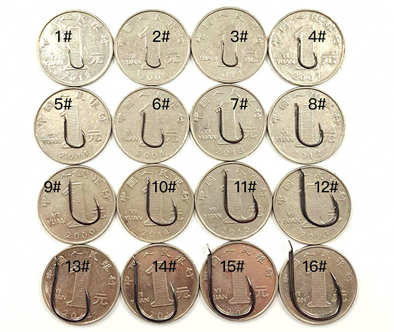 Iseni Barbed Single Hooks, Sizes #1–#16 – product photo
