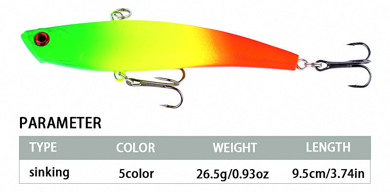 Sinking VIB Vibration Lure, 9.5 cm (3.7 in), 26.5 g (0.93 oz) – product photo