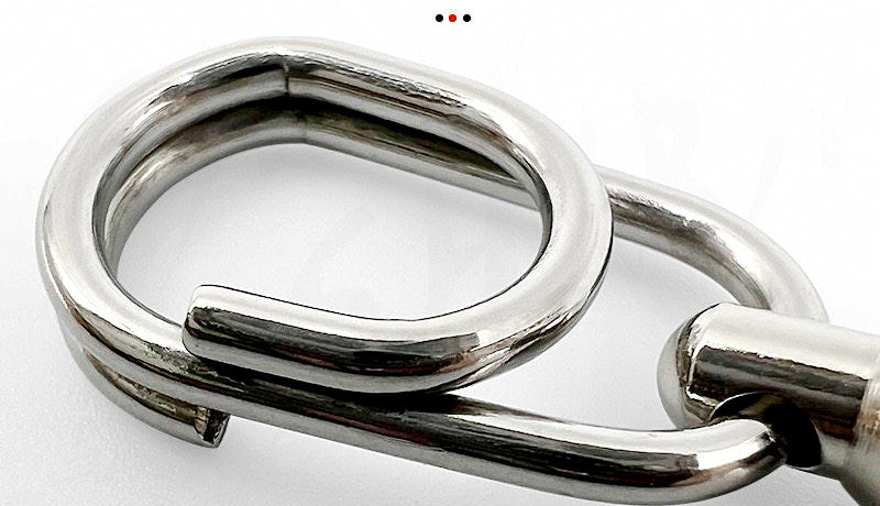 Ball Bearing Swivel with Oval Snap, Stainless Steel – product photo