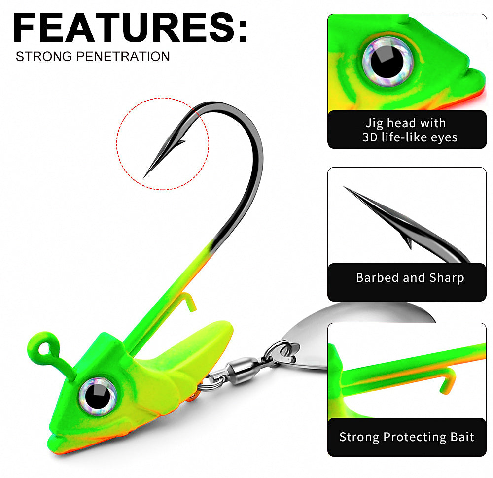 Lead Jig Head Hooks and Soft Baits, 2.4–15 g (0.08–0.53 oz) – product photo
