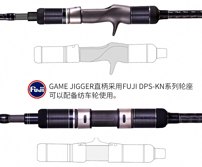 Slow Pitch Jigging Rod, 1.98 m (6 ft 6 in), Cross Carbon – product photo