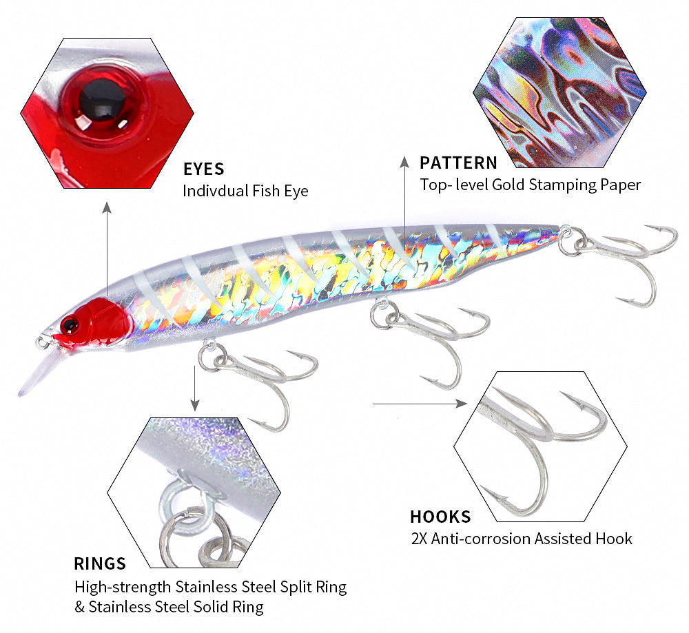 Saltwater Minnow Hard Bait, 16 cm (6.3 in), 30 g (1.1 oz) – product photo