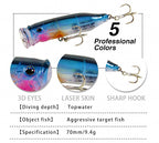 Floating Popper Lure, 7 cm (2.8 in) 10 g (0.35 oz) – product photo