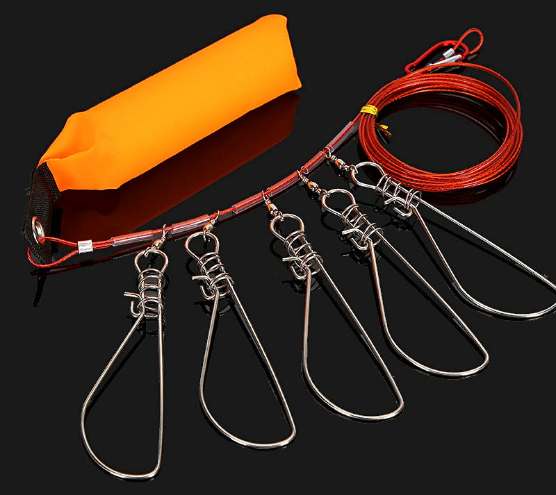 Stainless Steel Fish Stringer with Clips, 5 m or 10 m – product photo