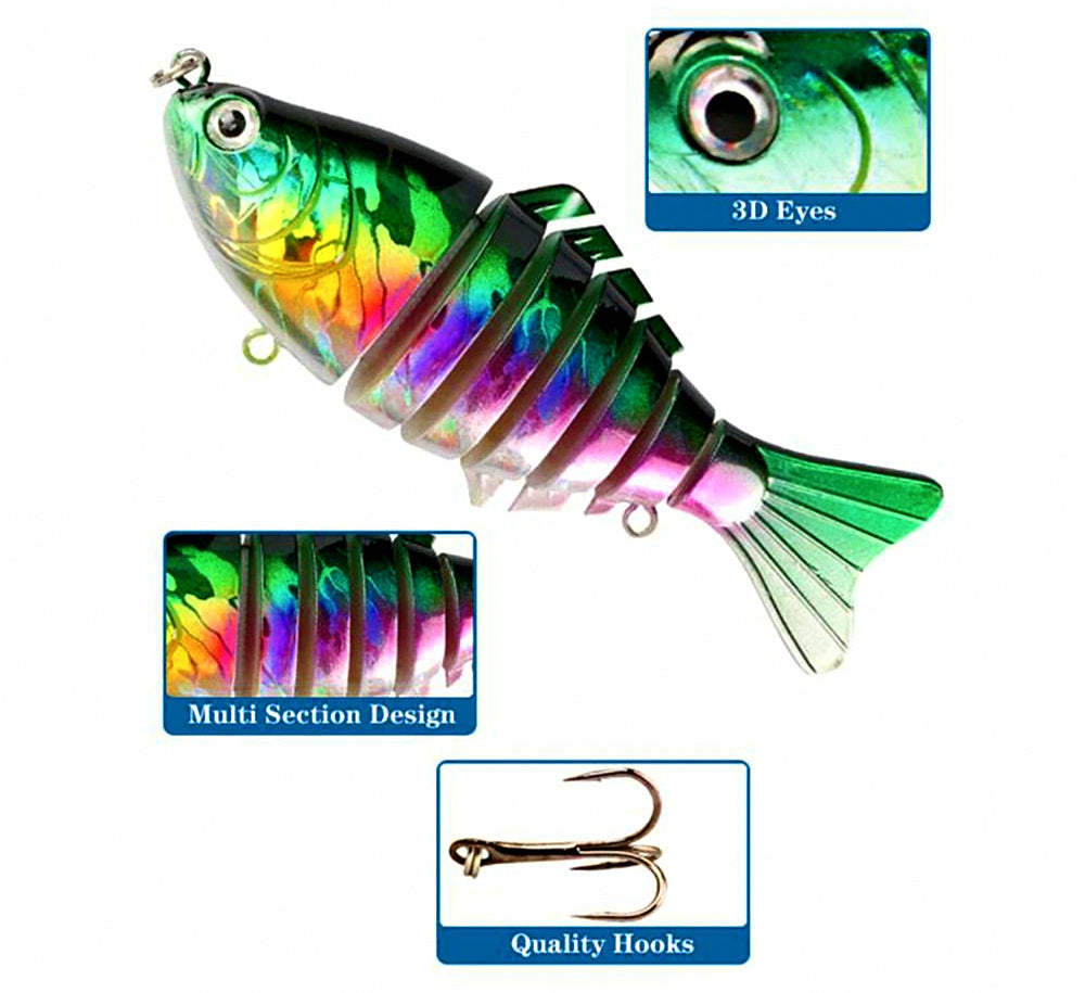 Jointed Loach Swimbait, Multi-Section Fish Lure – product photo