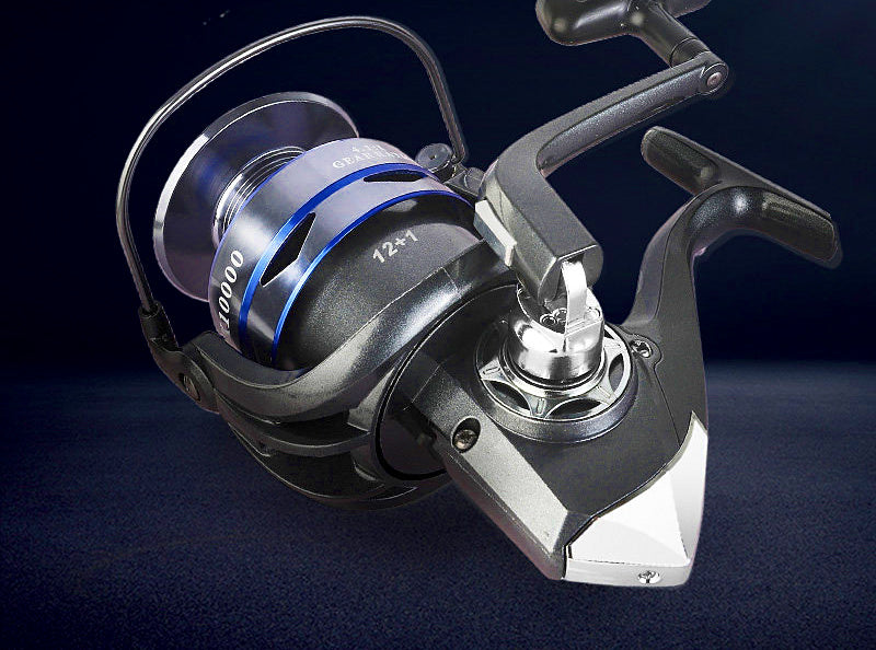 All-Metal Long Cast Spinning Reel, 12 Bearings, 8000–10000 – product photo