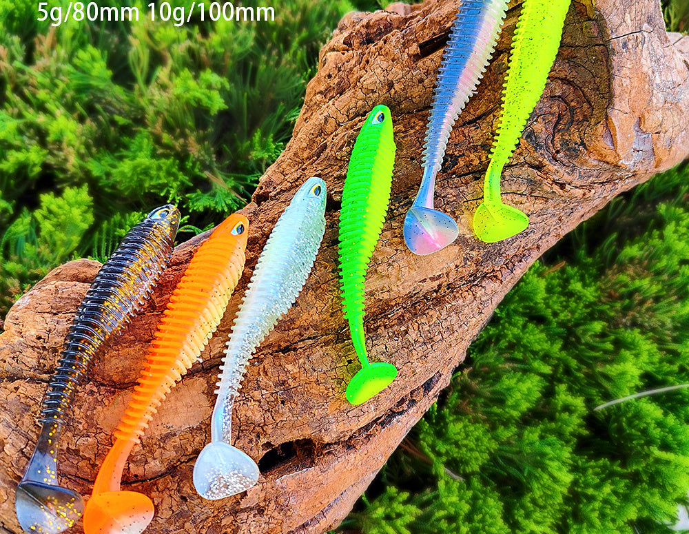 T-Tail Soft Swimbait, Silicone, 8 cm & 10 cm (3.1 & 3.9 in) – product photo