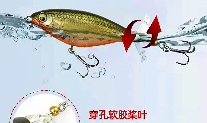 Topwater Propeller Pencil Bait, 6 g & 12 g (0.2 & 0.4 oz) – product photo
