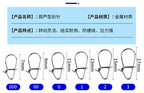 Stainless Steel Safety Snap Connectors, Sizes 000–3 – product photo