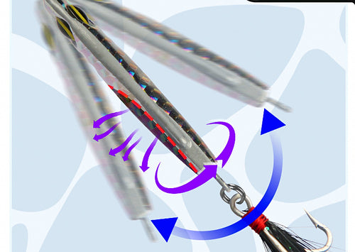 Fluttering Metal Jig with Feather Hook, 7–25 g (0.25–0.88 oz) – product photo