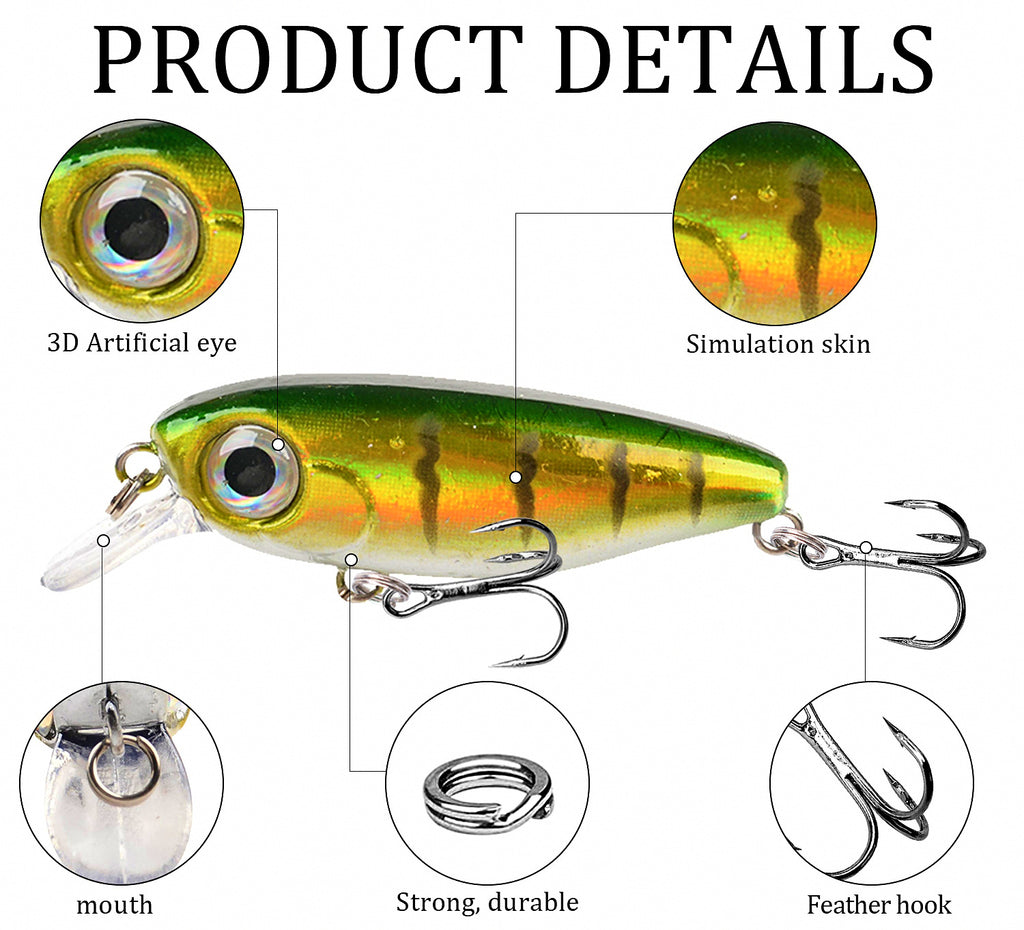 Micro Minnow Hard Bait, 4 cm (1.6 in) 3 g (0.11 oz) – product photo