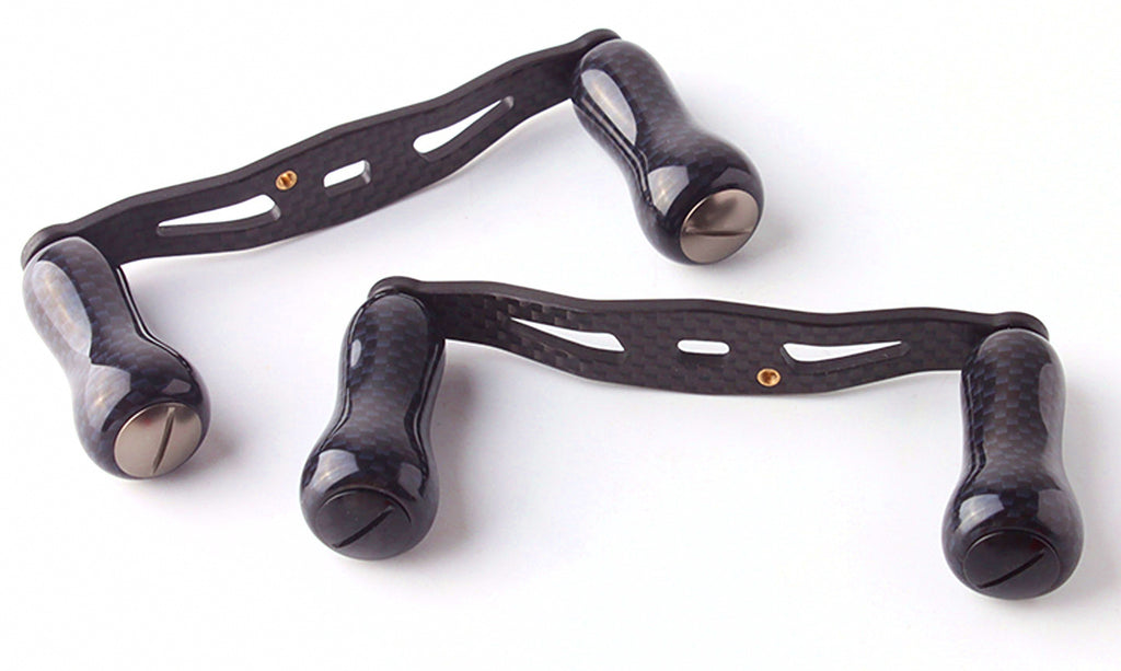 Carbon Fiber Baitcasting Reel Handle, Double Gourd Knobs – product photo