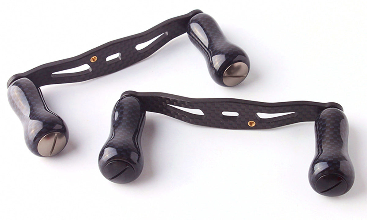 Carbon Fiber Baitcasting Reel Handle, Double Gourd Knobs – product photo
