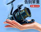 Long-Cast Fishing Reel, Shallow Spool, 4.8:1, 12 Bearings – product photo