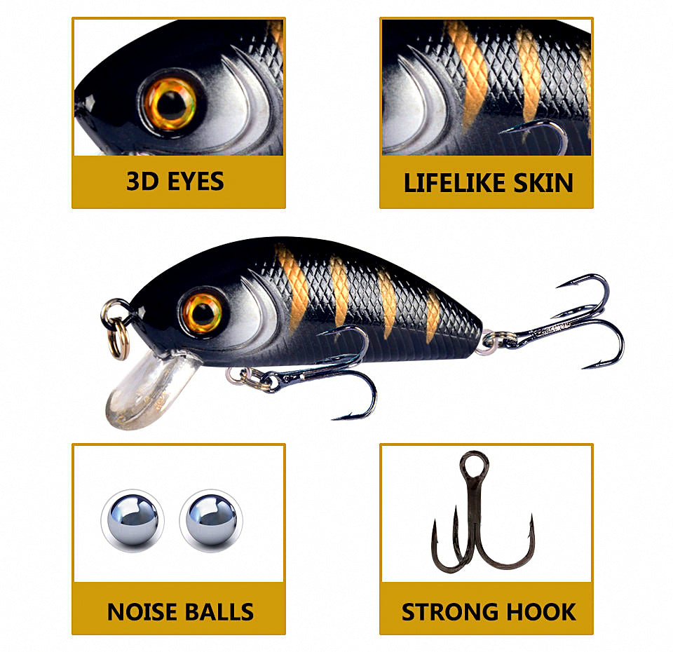 Micro Slow-Floating Minnow Lure, 5 cm (2 in), 4 g (0.14 oz) – product photo