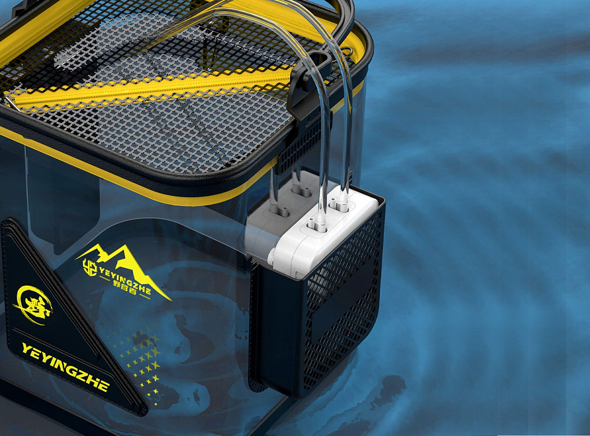 Collapsible EVA Fish Bucket with Rod Holders, 8–16 L – product photo
