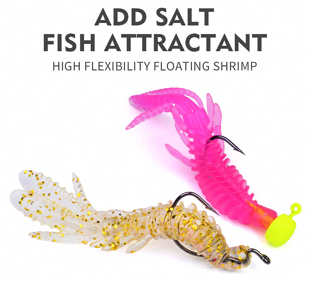 Floating Shrimp Soft Bait, 6.4–8 cm (2.5–3.1 in) – product photo