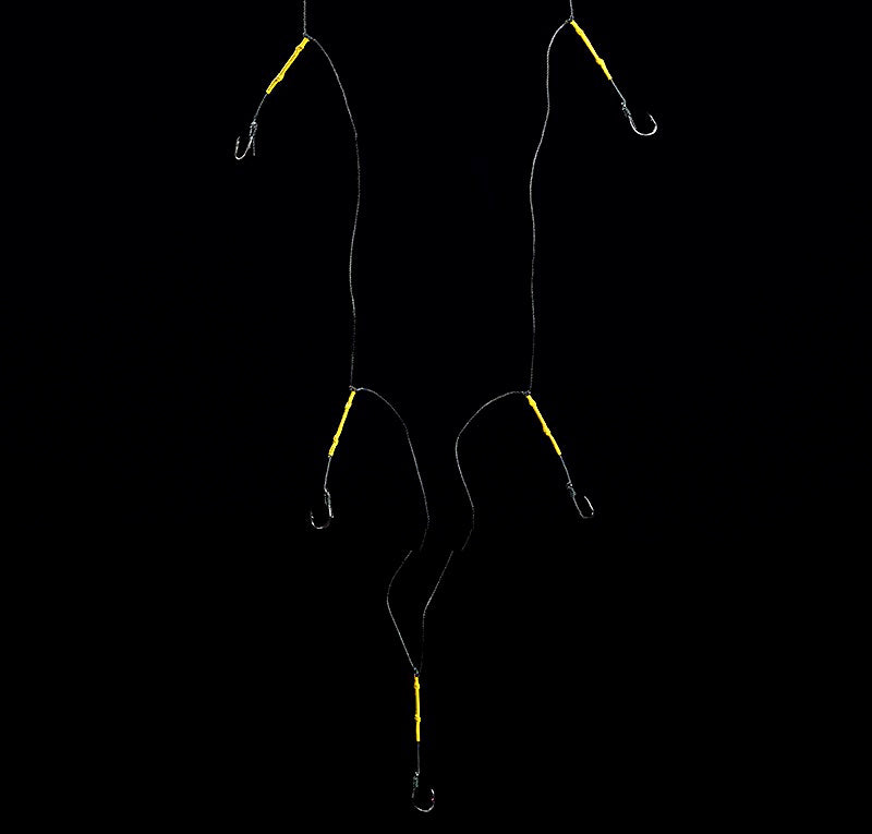 Saltwater Multi-Hook Rig, Iseni Hooks Size 10–16, Braided PE – product photo