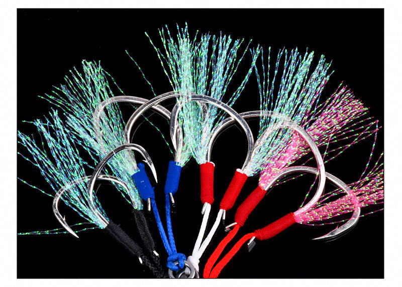 Slow Pitch Jigging Assist Hooks, Barbed, High Carbon Steel – product photo