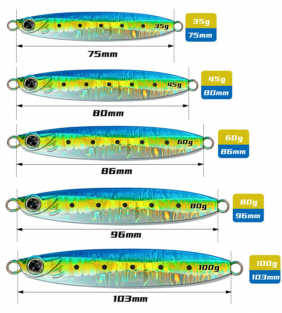 Slow Jigging Metal Jig, 35–100 g (1.2–3.5 oz) – product photo