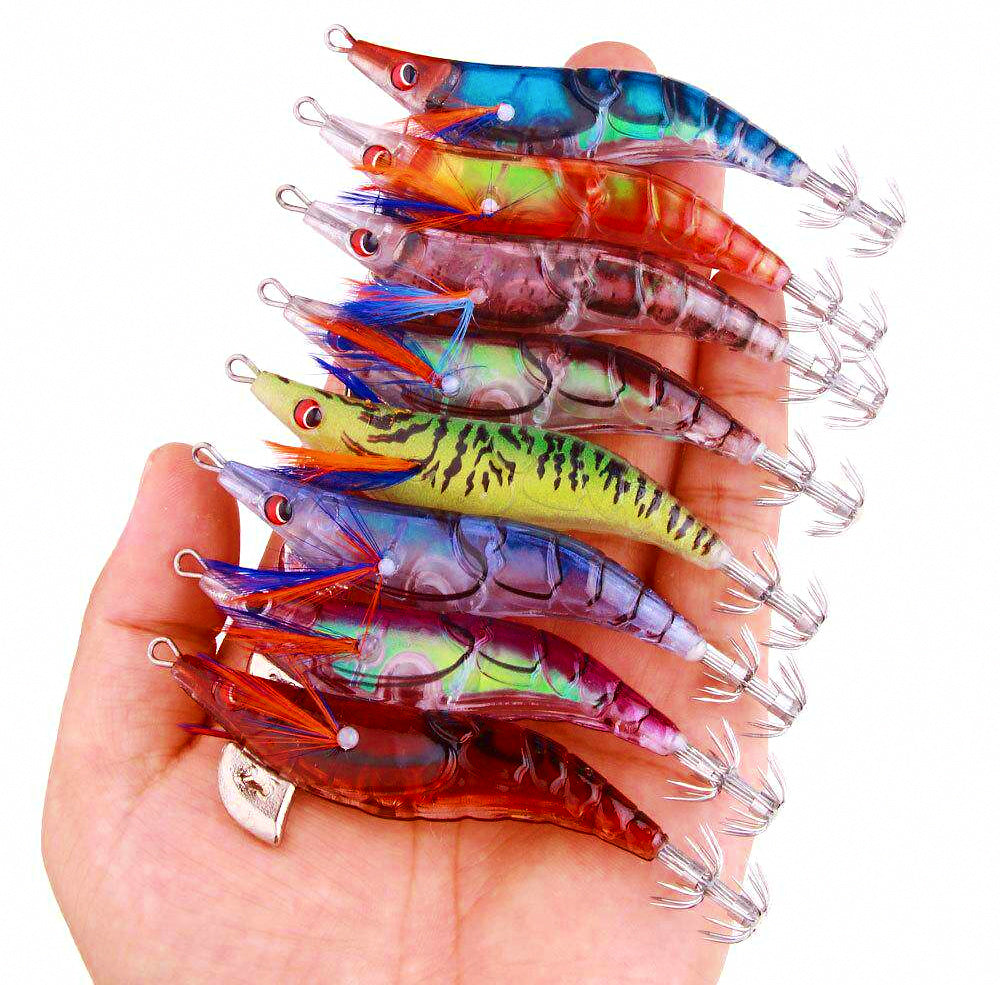 Glow Wooden Shrimp Squid Jig (Egi), Size 2.5 – product photo