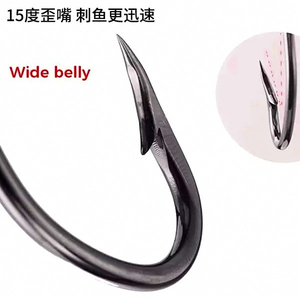 Barbed Grouper Hooks for Live Bait, Sizes 16-45