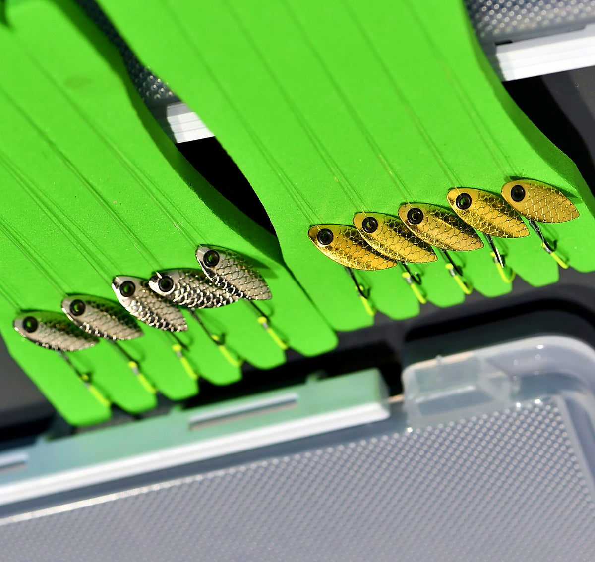 Micro Spinner Spoon Fly Lure, Double Hook, Ceramic Ring – product photo