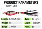Micro Metal Jig with Feather, 3.2 cm / 5 g (1.3 in / 0.18 oz) – product photo