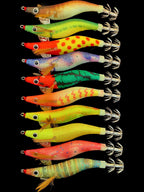 Glow Squid Jig, Shrimp Style with Rattle, Sizes 2.0–3.5 – product photo
