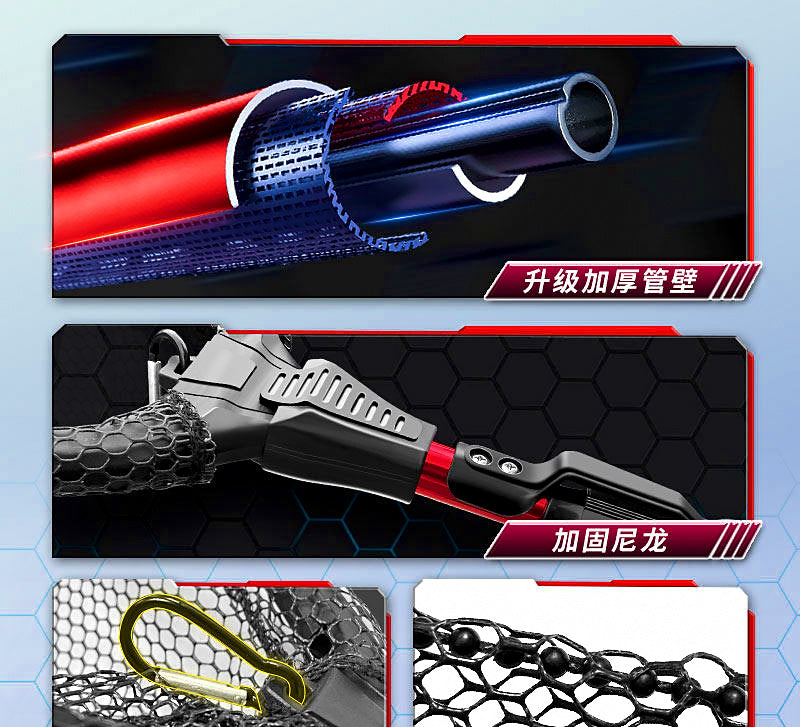Telescoping Folding Landing Net, Aluminum, 90–300 cm – product photo