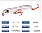 Pencil Hard Bait Lure, 10 cm (3.9 in), 15.6 g (0.55 oz) – product photo