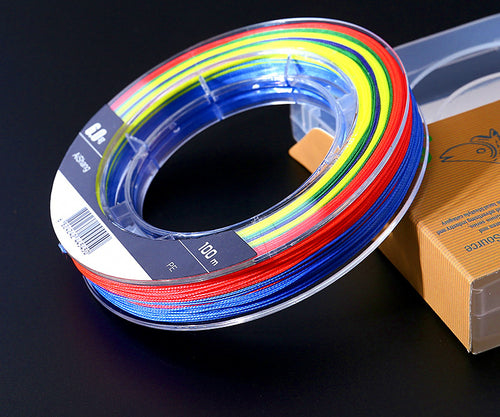 8-Strand Multicolor PE Braided Fishing Line, 100 m (109 yd) – product photo