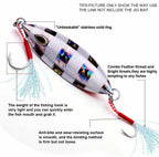 Barbed Single Feather Hook, High Carbon Steel – product photo