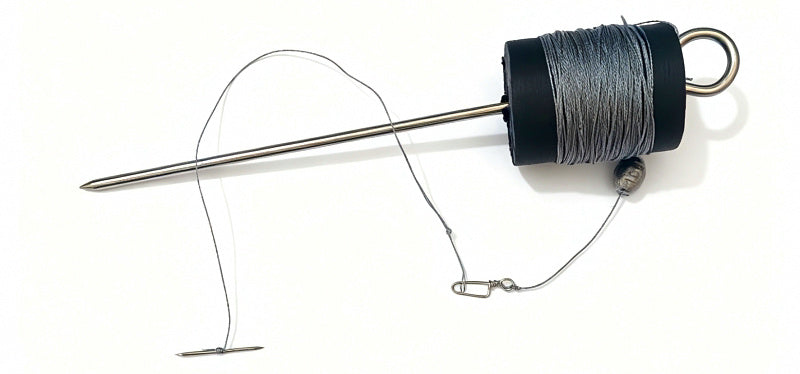 Ground Stake Hook Rig with Foam Float, 10 m Line, 10-Pack – product photo