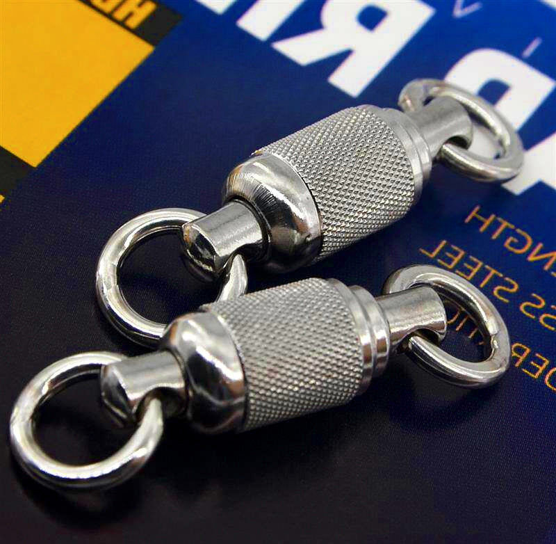 Double Bearing Fishing Swivels, Stainless Steel, Sizes #2–#8 – product photo