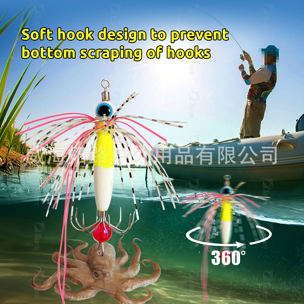 Glow Octopus Skirt Umbrella Rig Lure, 4-Pack – product photo