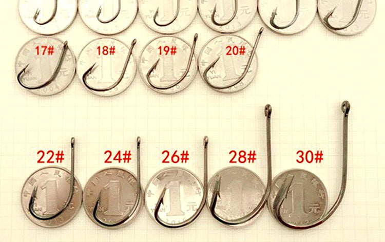 Long Shank Barbed Offset Hooks, Tube Style, Sizes #5–#36 – product photo