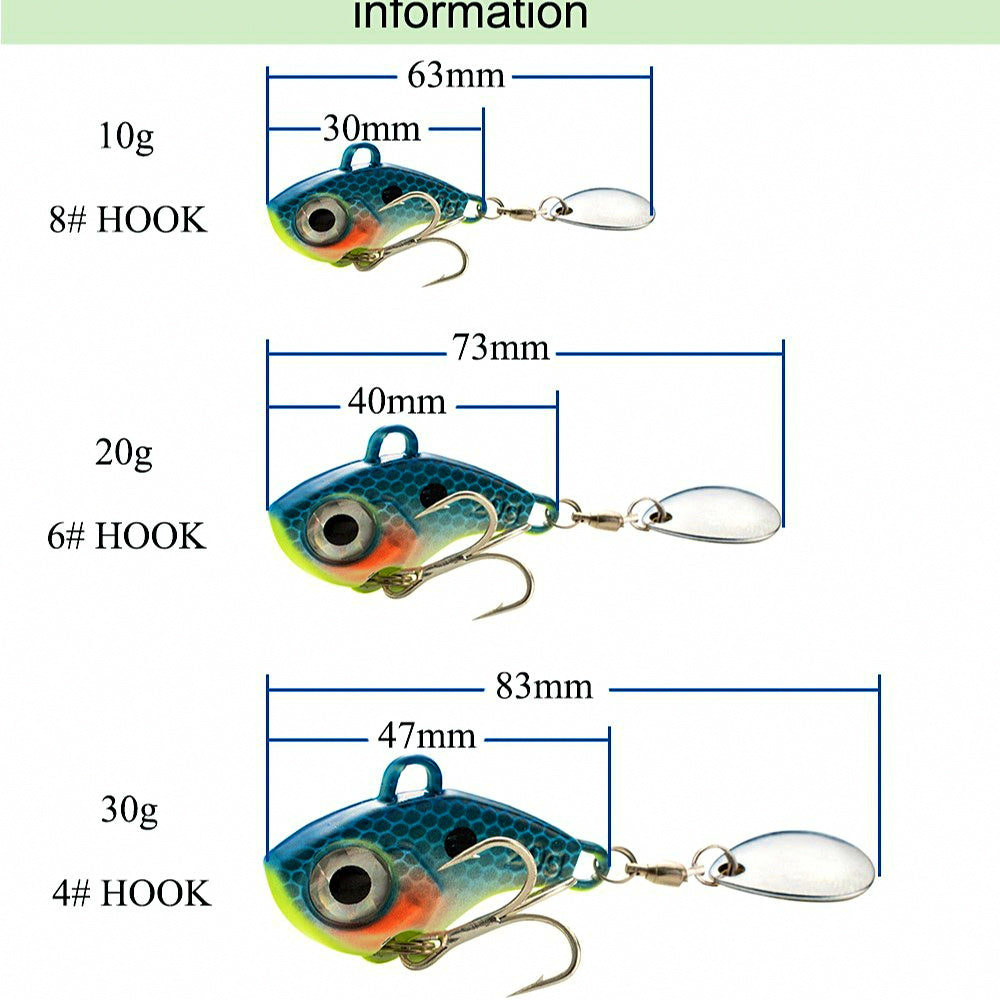 VIB Vibration Blade Bait, 10–30 g (0.35–1.06 oz) – product photo
