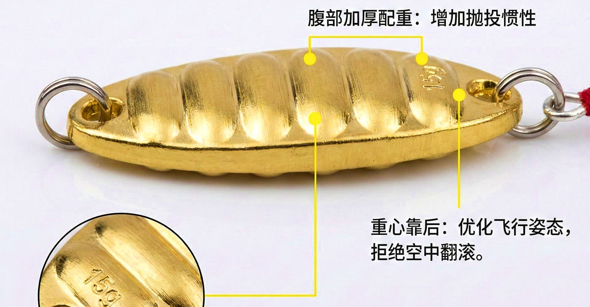 Flat Vibrating Casting Spoon, Single Hook, 5–20 g (0.18–0.71 oz) – product photo