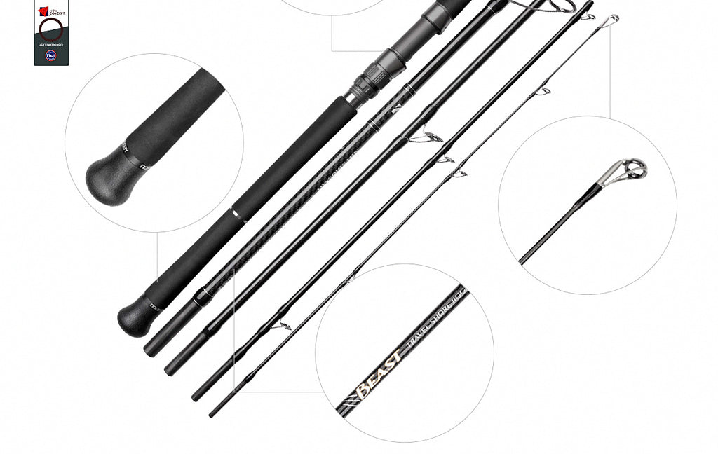 5-Piece Travel Casting Rod, 2.7–2.9 m (8.9–9.5 ft) – product photo