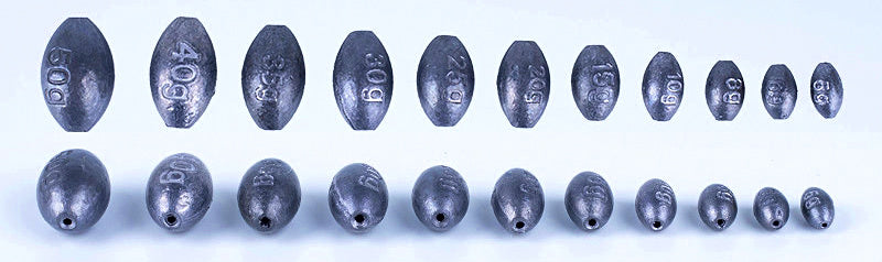 Olive Sinker, Through-Hole Hollow Lead, 0.11–1.76 oz (3–50 g) – product photo