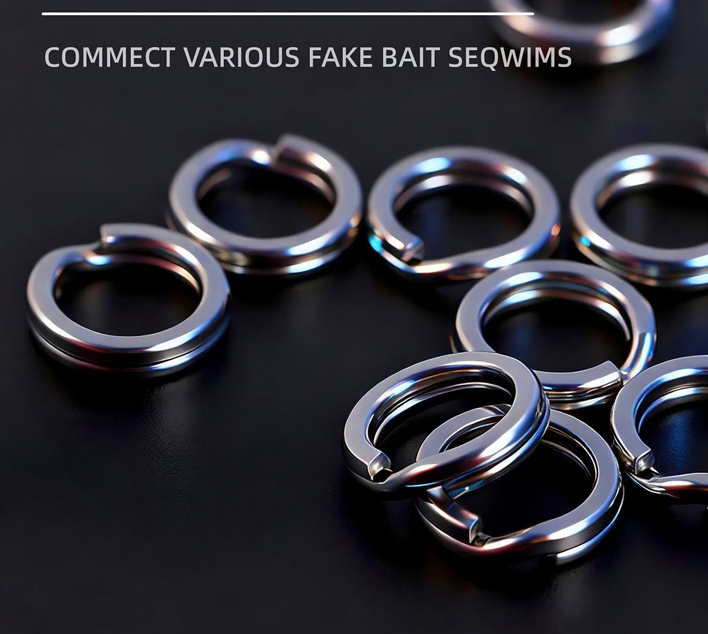 Flattened Double Ring Connectors, Stainless Steel, Sizes 1–6 – product photo