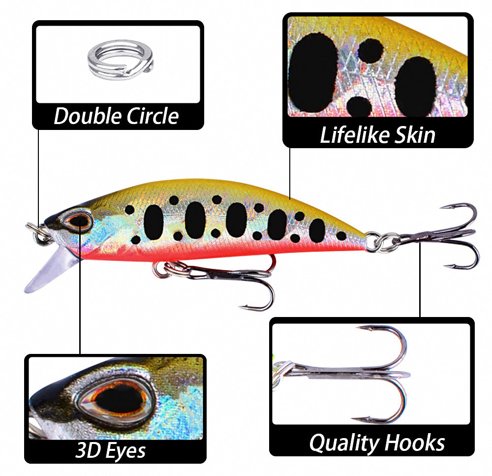 Mini Sinking Minnow Lure, 5.5 cm 5 g (2.2 in, 0.18 oz) – product photo