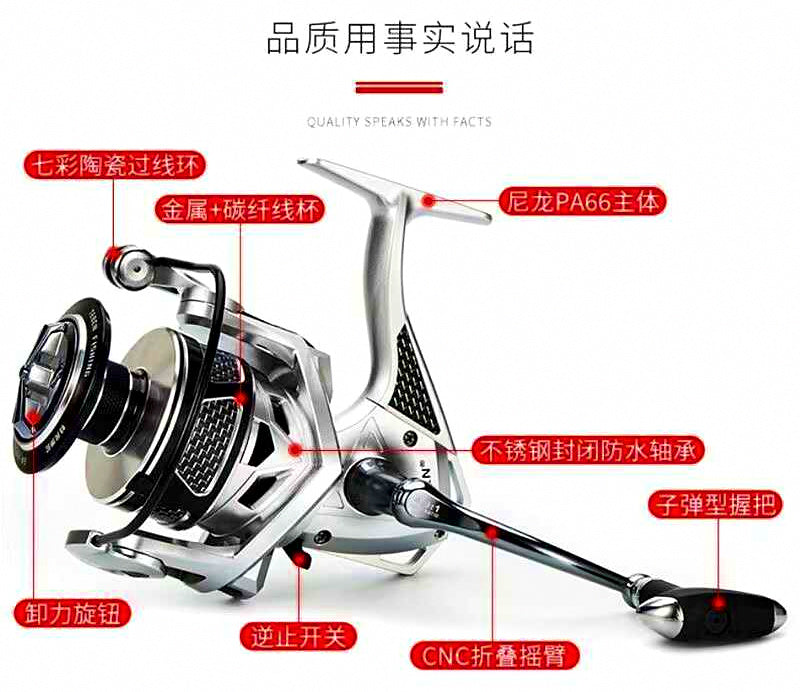 Saltwater Spinning Reel, Front Drag, 3000-6000 Series – product photo