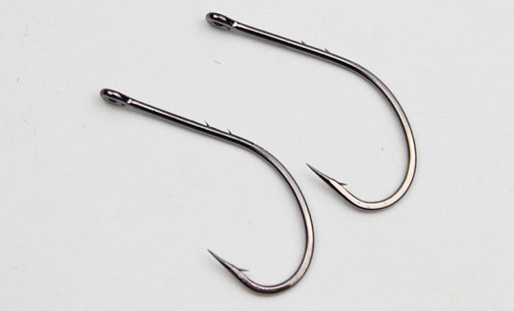 Long Shank Ring Eye Barbed Hooks, Bulk 50/100 Pack – product photo