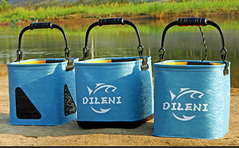 Foldable EVA Fishing Bucket, 7 L or 13 L (1.8 or 3.4 gal) – product photo