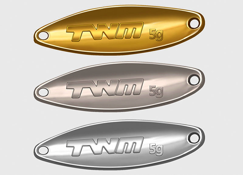 Tungsten Steel Willow Leaf Spoon, 5-Pack, 1.6–5 g (0.06–0.18 oz) – product photo