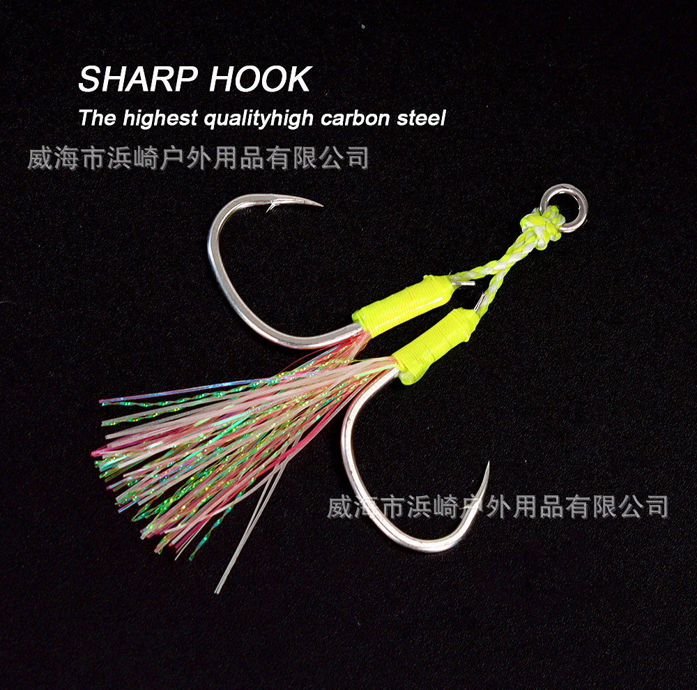 Double Assist Hooks for Jigs, Barbed, 2-Pack, 1/0–3/0 – product photo